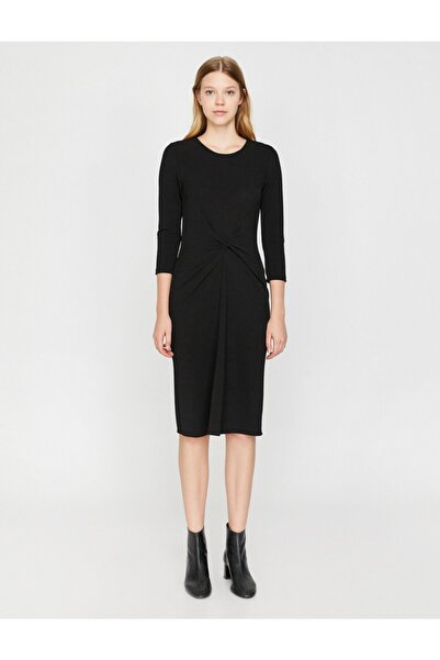 Koton Dámské černé šaty 0KAK83359EK