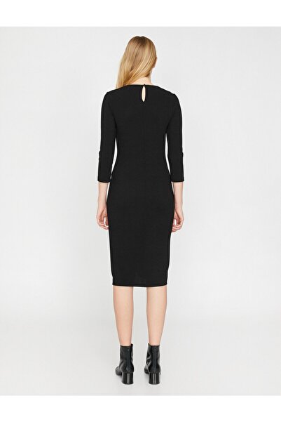 Koton Dámské černé šaty 0KAK83359EK