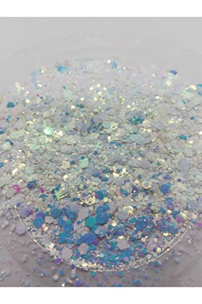 Sirius Hobi Epoksi Reçine Baby White Tırnak Makyaj Chunky Glitter 8 gr Hologr...