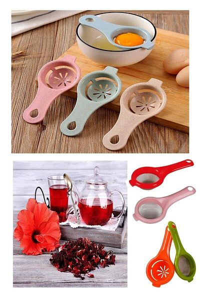 QNİAY Practical Tea Strainer and Egg White Separator Strainer Separator Apparatus Straining Separator Set