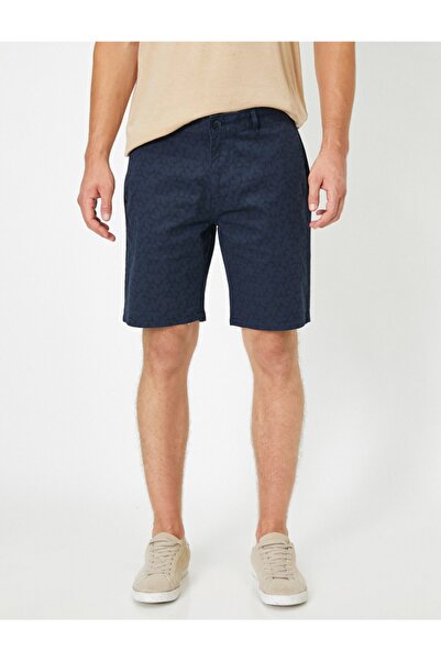 Koton Чоловічі темно-сині бермуди з візерунком 0YAM41193BW