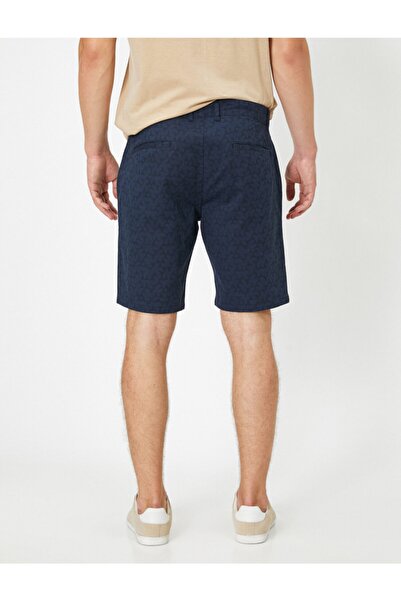 Koton Чоловічі темно-сині бермуди з візерунком 0YAM41193BW