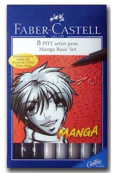 Faber Castell PITT ARTIST PEN ΣΕΤ ΜΑΝΓΚΑ 8 ΤΕΜΑΧΙΑ ΒΑΣΙΚΟ FABER-CASTELL