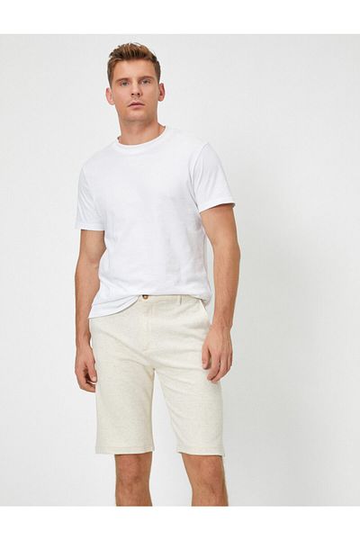 Koton Men's Ecru Shorts & Bermudas
