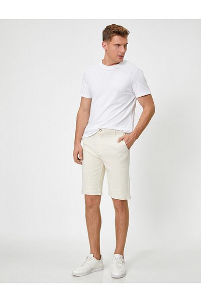 Koton Men's Ecru Shorts & Bermudas