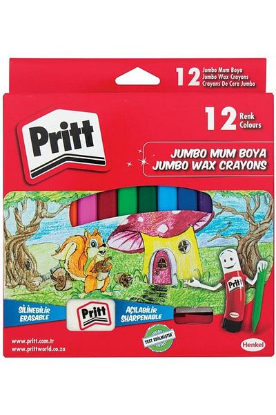 Pritt Brand: 12 Colors Jumbo Triangle Crayon 1655739