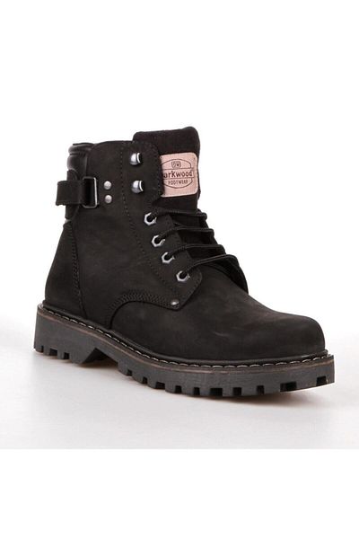 Darkwood 3503 Cizme de apă unisex negre din piele naturală nubuck