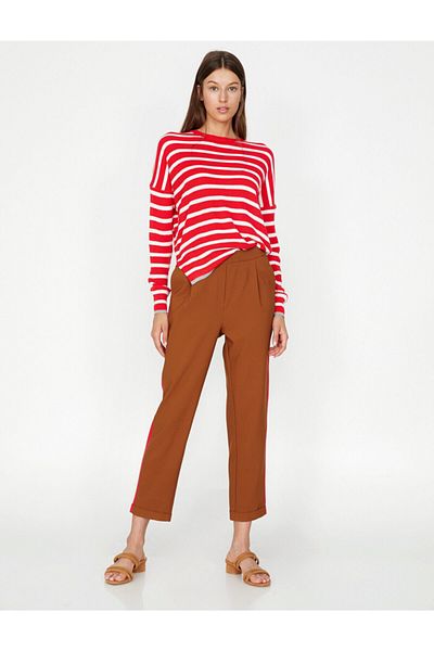 Koton Stripe Detailed Trousers