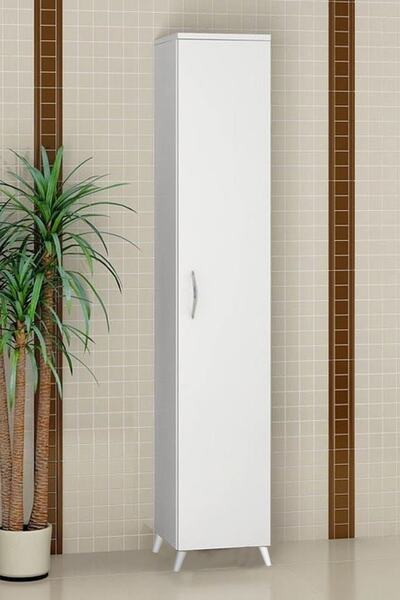 Gökberk Modüler Mobilya Sistemleri Sce Sc-3050 5 Raflı Tek Kapaklı Banyo Dola...