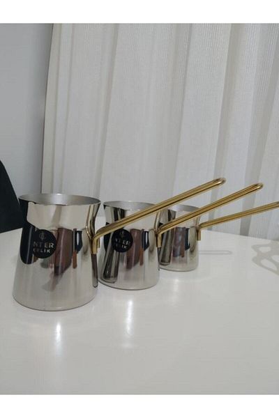İNTER CELİK Inter Steel Sahara Gold Coffee Pot Set