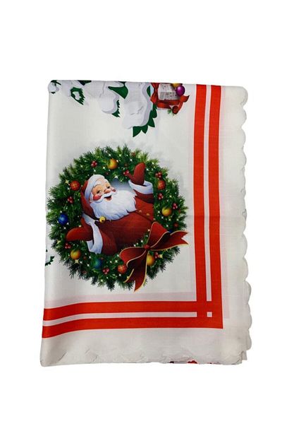 Cardea Merry Christmas Santa Claus Patterned Tablecloth