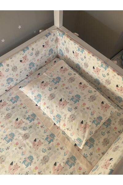 Jaju Baby مجموعة مفروشات أطفال مونتيسوري/سرير أطفال بنمط حيوانات لطيفة مقاس 6...