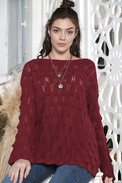 AVORWE Pulover din tricot cu model de cădere cu umăr