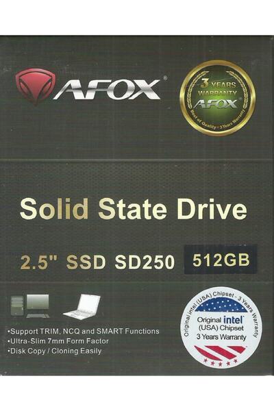 Afox SSD SD250-512GQN, 512 GB, 2.5'', 560-480 MB/s, SATA3