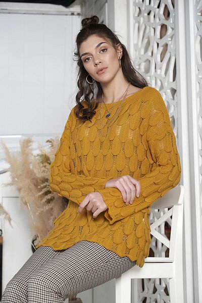 AVORWE Pulover din tricot cu model de cădere cu umăr
