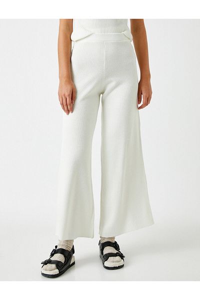 Koton Hose mit weitem Bein, entspannter Schnitt