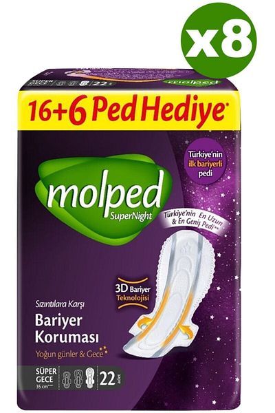 Molped Super Night Super Night Giant Economic Package 8 Packs of 22