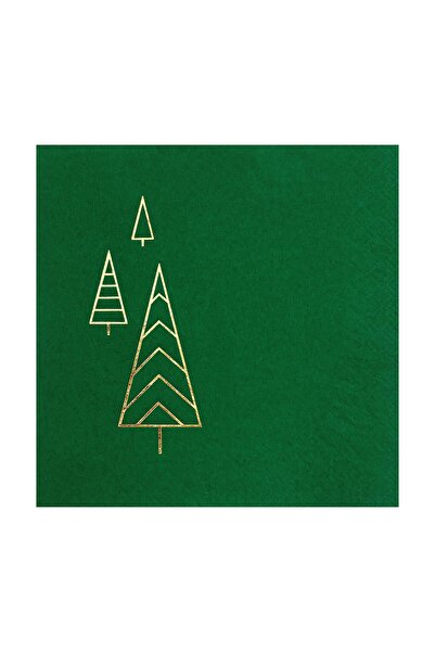 Story 33x33 سم أشجار الصنوبر ذات الأوراق الذهبية منقوشة 16 حزمة مناديل ورقية ...