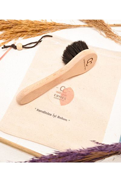 ComesCosmetic Black Horsehair Face Brush