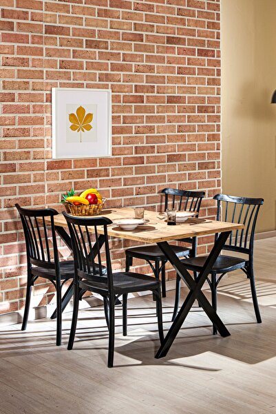 SANDALİE Matrix Maxima Açık Ceviz / Violet Yeni Nesil Masa Takımı - Siyah