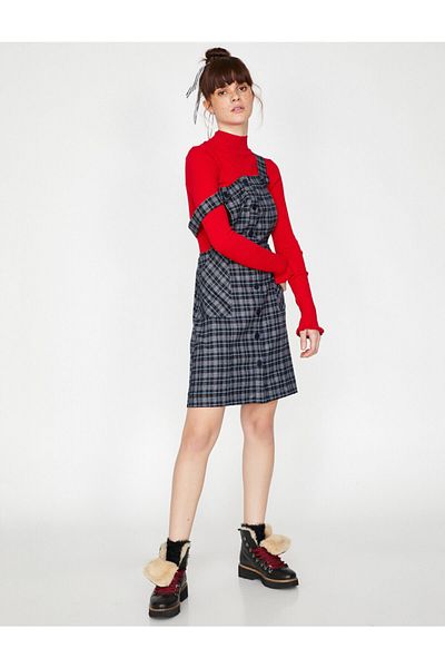 Koton Γυναικείο Γκρι Φόρεμα 9KAL81340JW