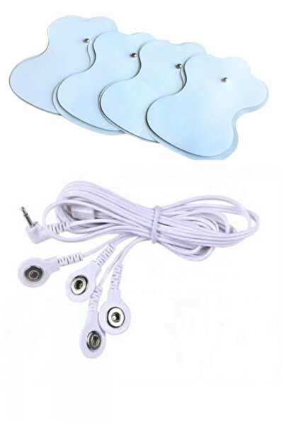 Nordmende 4 Adet Çıtçıtlı Tens Pedi Ve 4 Uçlu Çıtçıtlı Tens Kablosu