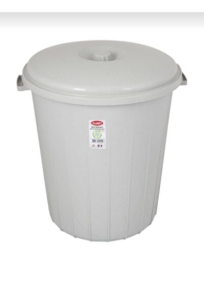 Genel Markalar Kapaklı Yuvarlak Plastik Büyük Boy Çöp Kovası Su Et Kovası 50 Lt