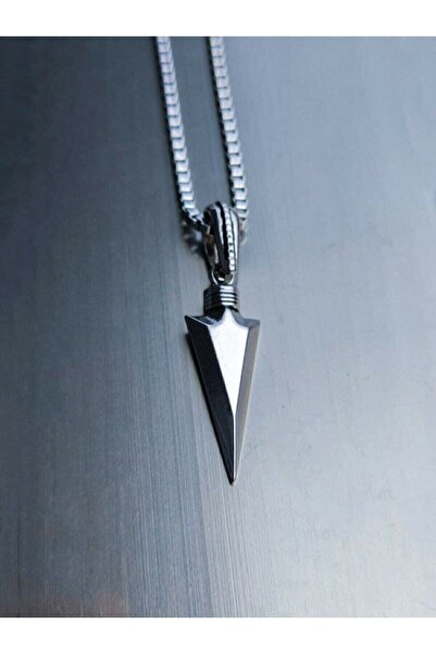 The Collection Triagle Ok Ucu Gümüş Erkek Kolye