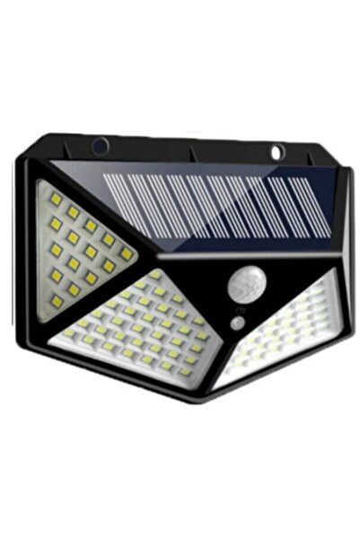 Egonex - 4 Taraflı - 100 Ledli Solar Duvar Aplik - Güneş Enerjili - Çevre Dos...