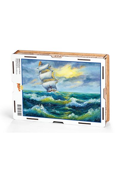 King Of Puzzle Wooden Puzzle Sailboat And Sea 500 Piece Puzzle