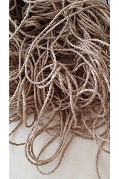 Miana Lazer 20 Metre Süsleme Için 3mm Jüt Ip, Hasır Halat, Kendir Ip Jüt Doğa...