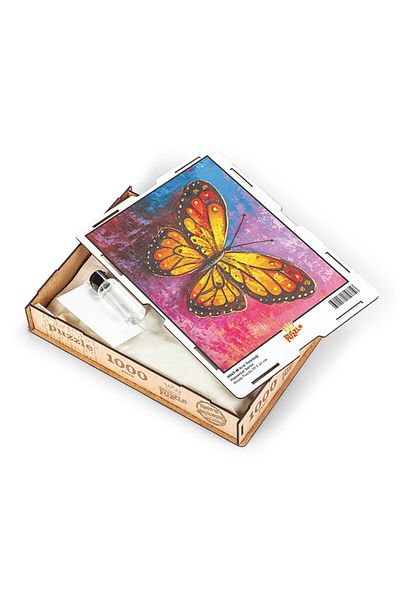 King Of Puzzle 1000 Piece Wooden Puzzle - King Butterfly Design
