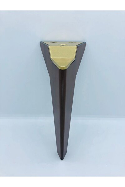 KARAKOÇ Plastic, Paris,19 Cm Walnut-gold Armchair, Sofa, Furniture Leg (4 Pie...