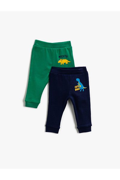 Koton 2er-Set Jogginghosen aus Baumwolle mit Dinosaurier-Print