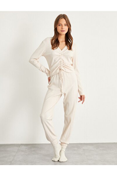 Koton Striped Pajama Bottoms with Elastic Waist