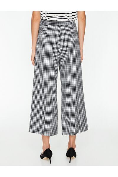 Koton Dámské šedé čtvercové kalhoty 9KAK42111RW