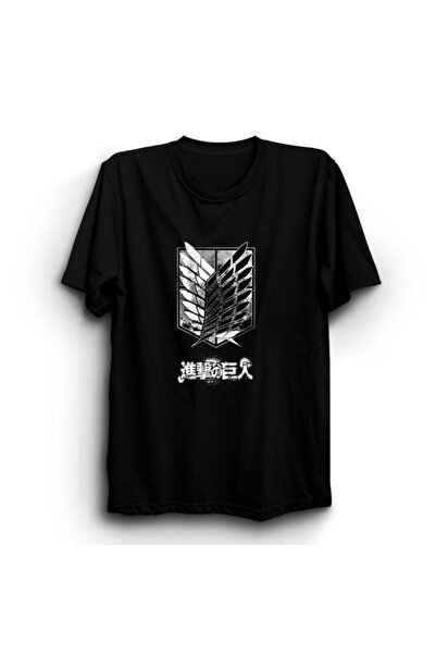 Attack On Titan, Black And White, Anime T-Shirt