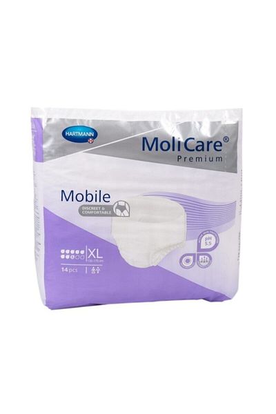 Hartmann Molicare Premium Mobile 8 Drop Panty Diapers Purple Xlarge 14 Pcs