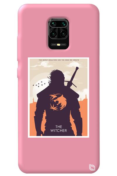 WANNA PROTECT Xiaomi Redmi Note 9 Pro Pink Color the Witcher Velvet Patterned...