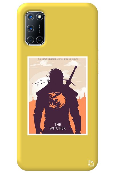 WANNA PROTECT Oppo A72 Yellow Color the Witcher Velvet Patterned Silicone Pho...