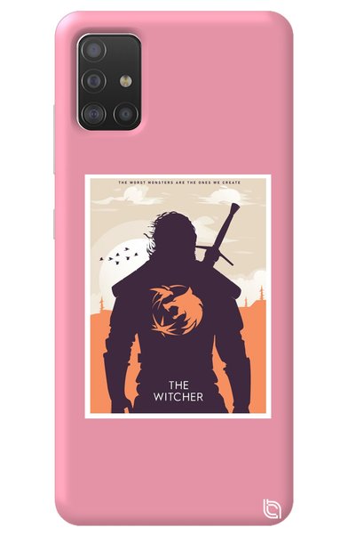 WANNA PROTECT Samsung A71 Pink Color the Witcher Velvet Patterned Silicone Ph...