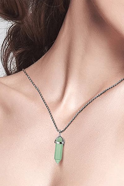 Tesbih Atölyesi Certified Nail Model High Quality Natural Aventurine Stone Necklace