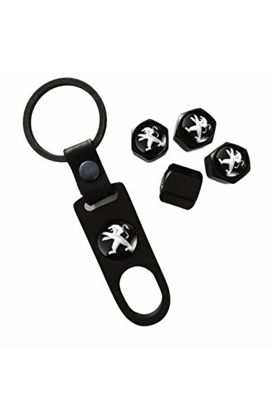 GARDENAUTO Peugeot 206+ Paslanmaz Çelik Sibop Kapağı Ve Anahtarlık Seti