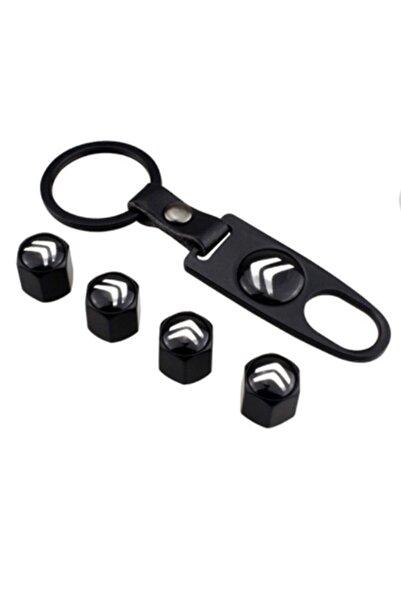 GARDENAUTO Citroen Nemo Stainless Steel Valve Cover and Keychain Set