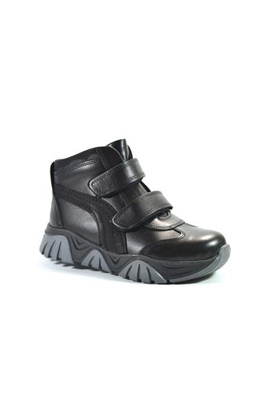 Bayrak 603 Γνήσιο Δερμάτινο Μαύρο Velcro Ορθοπεδικές Μπότες για αγόρια