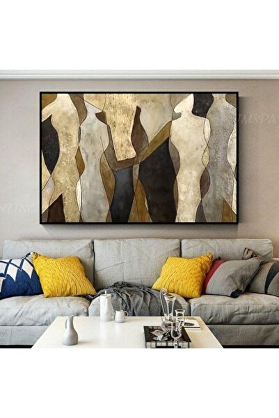 Markazip Siyah Metal Çerçeveli Kanvas Tablo 70x100cm A2301-s