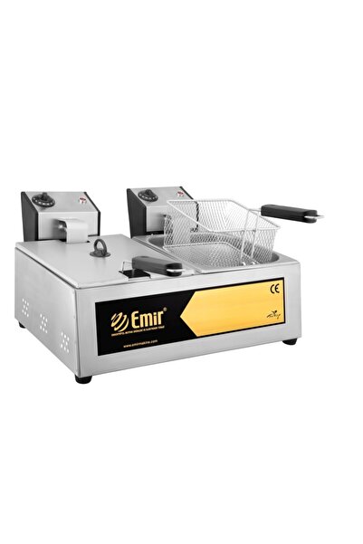 Emir Endüstriyel Mutfak Emirmakine Büfe Tipi 5+5 Litre Elektrikli Fritöz Makinesi 1-kalite