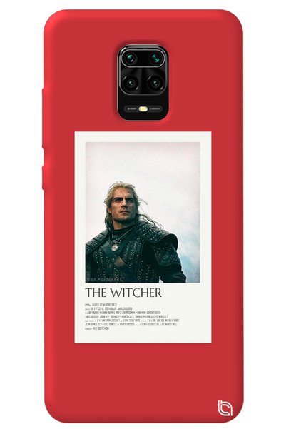 WANNA PROTECT Xiaomi Redmi Note 9 Pro Red Color the Witcher Velvet Patterned ...
