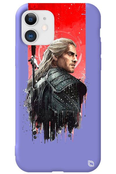 WANNA PROTECT iPhone 12 Lilac Colored the Witcher Velvet Patterned Silicone P...