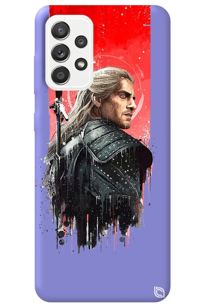 WANNA PROTECT Samsung Galaxy A52 Lilac Colored the Witcher Velvet Patterned S...